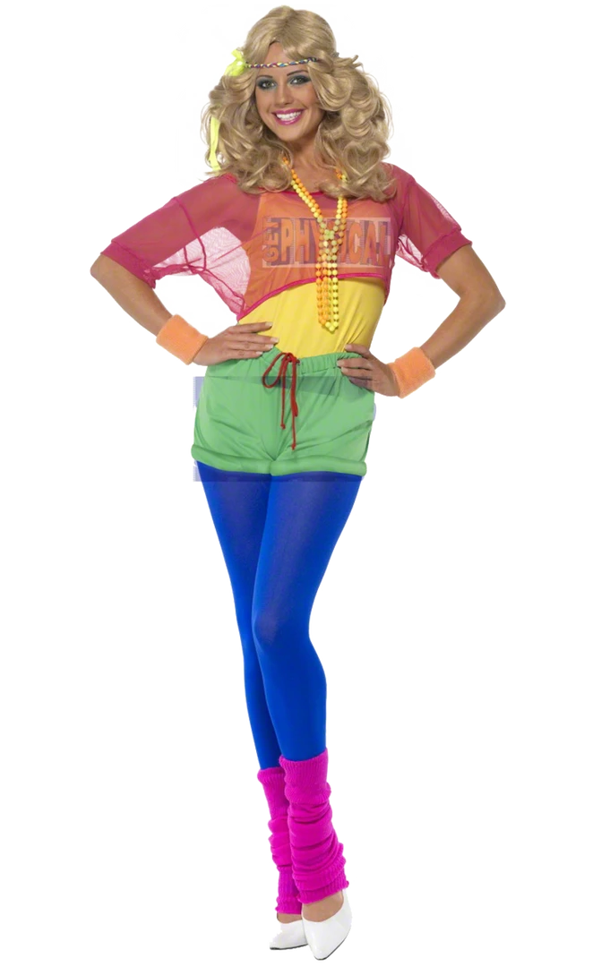 Smiffys Womens Let's Get Physical Costume 1 Smiffys Womens Let's Get Physical Costume