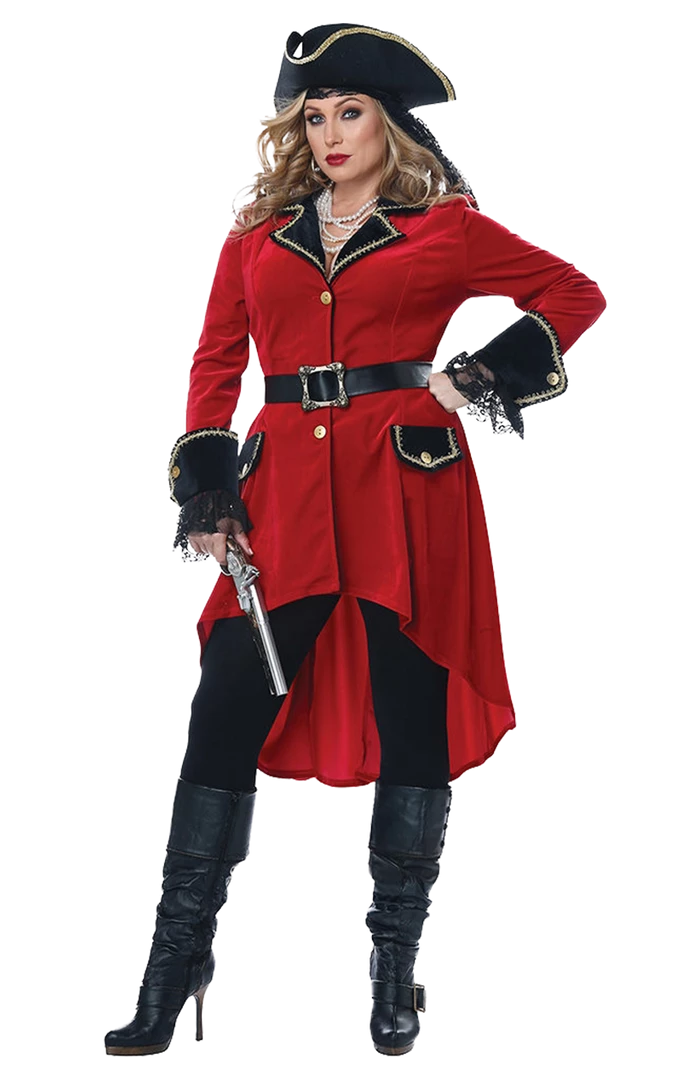 California Costumes Book Characters Womens Plus Size Captain Hook Costume 1 California Costumes Book Characters Womens Plus Size Captain Hook Costume