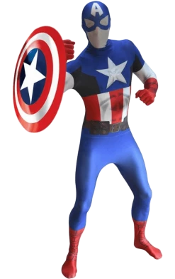 Body Republic American / USA Adult Captain America Zappar Costume