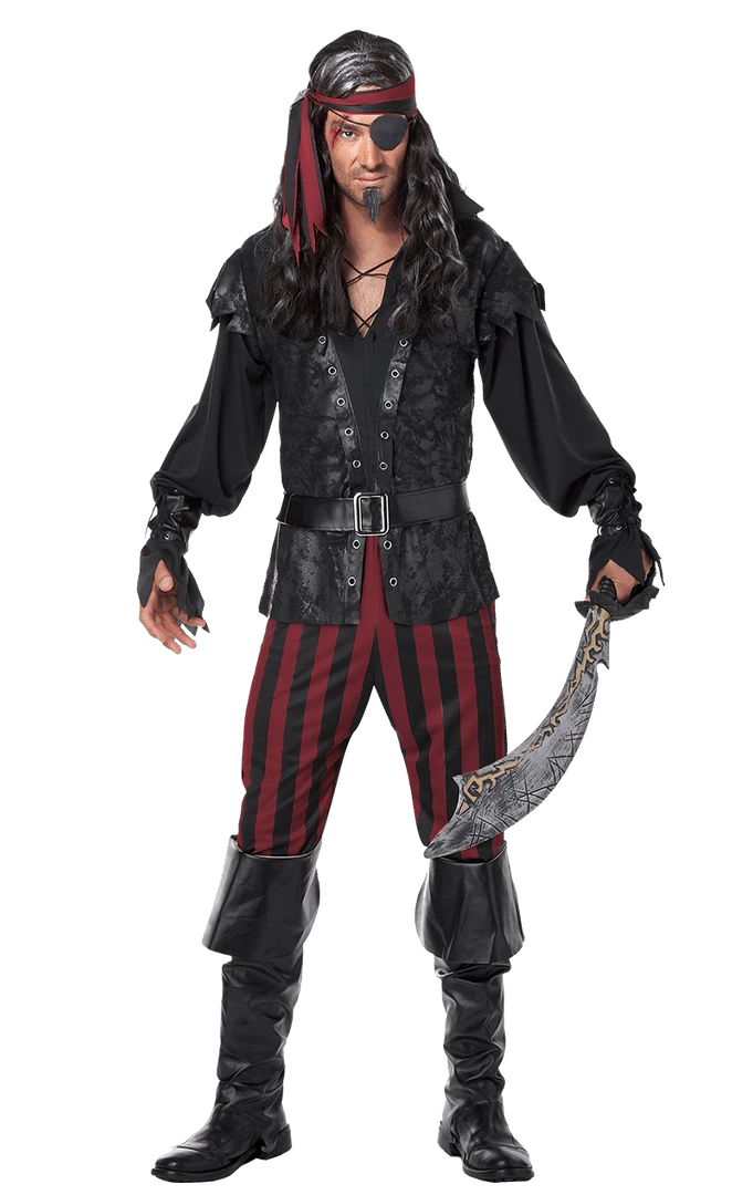 California Costumes Mens Ruthless Rogue Pirate Costume 1 California Costumes Mens Ruthless Rogue Pirate Costume