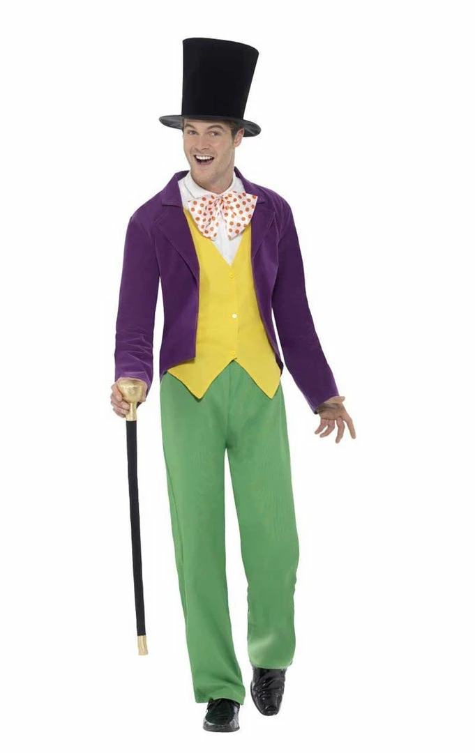 Smiffys Mens Willy Wonka Costume 1 Smiffys Mens Willy Wonka Costume