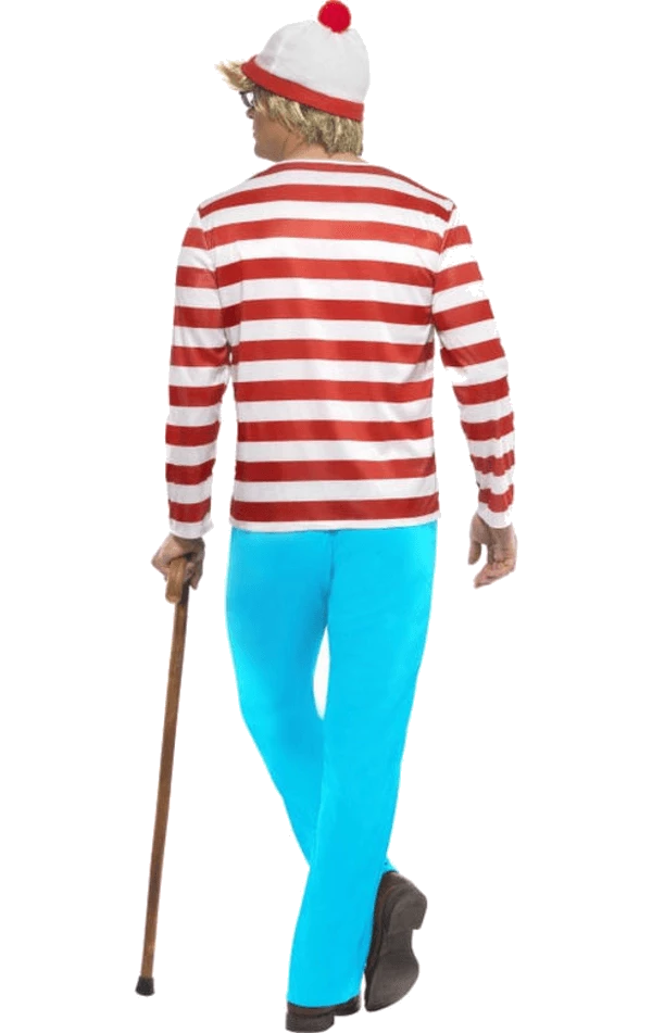 Smiffys Book Characters Mens Where's Wally Costume 2 Smiffys Book Characters Mens Where's Wally Costume