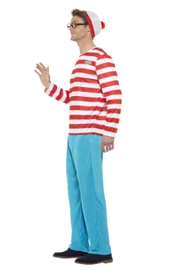 Smiffys Book Characters Mens Where's Wally Costume 5 Smiffys Book Characters Mens Where's Wally Costume