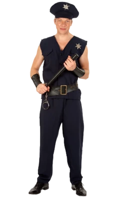 Generic Mens Policeman And Cuffs Costume Cops & Robbers