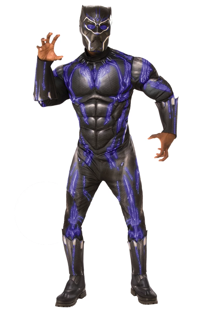 Rubies Mens Black Panther Battle Costume 1 Rubies Mens Black Panther Battle Costume