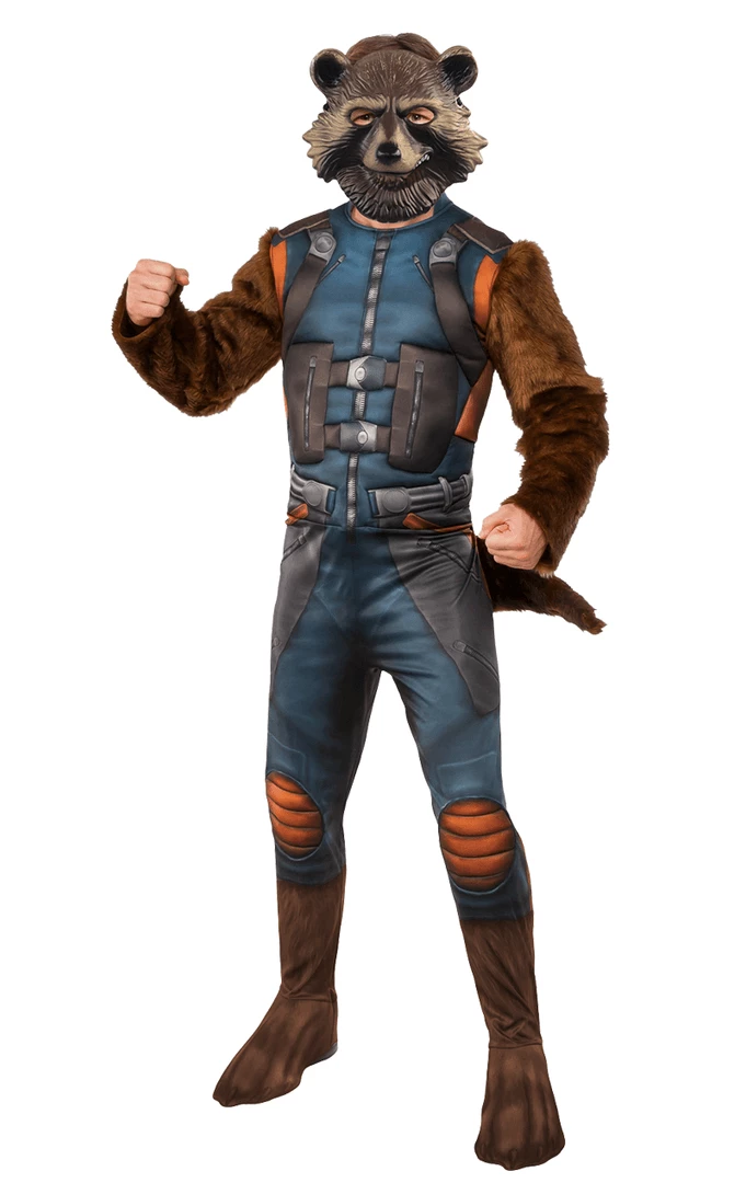 Rubies Cartoons Adult Rocket Raccoon Costume 1 Rubies Cartoons Adult Rocket Raccoon Costume