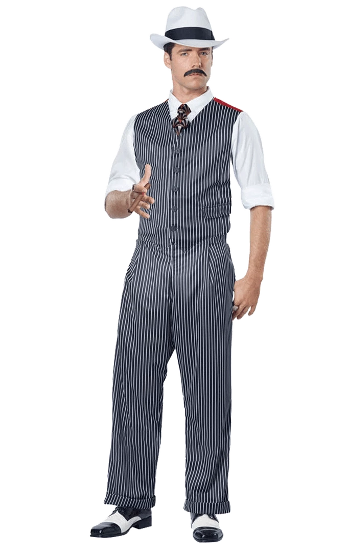 California Costumes Mens 1920s Pinstripe Mobster Costume All Decades /Era Costumes 1 California Costumes Mens 1920s Pinstripe Mobster Costume All Decades /Era Costumes