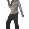 California Costumes Mens Groovy Disco Shirt & Wig Costume