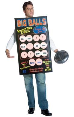 Rasta Imposta Novelty Adult Big Balls Scratchcard Costume