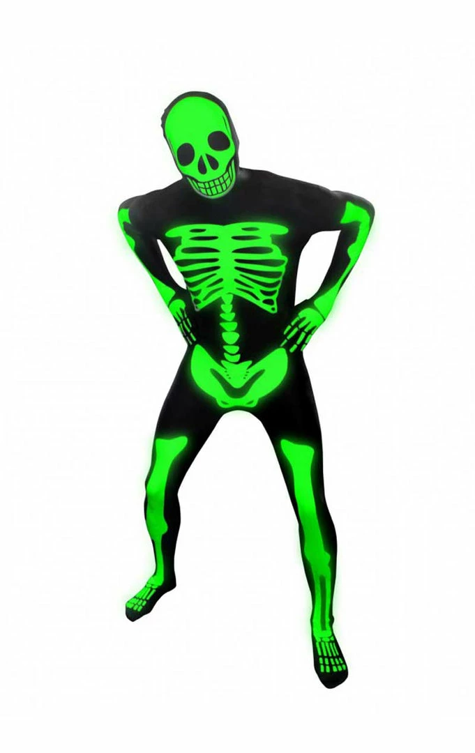 Body Republic Morphsuits Adult Glowing Skeleton Morphsuit Costume 1 Body Republic Morphsuits Adult Glowing Skeleton Morphsuit Costume