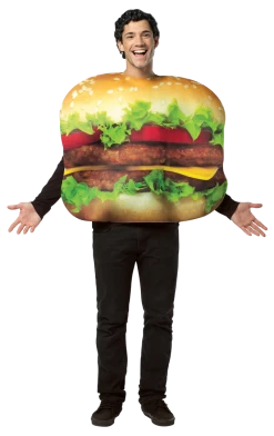 Rasta Imposta Food & Drink Adult Double Cheeseburger Costume