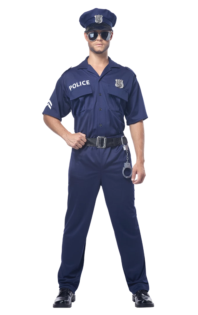 California Costumes American / USA Mens American Policeman Costume 1 California Costumes American / USA Mens American Policeman Costume