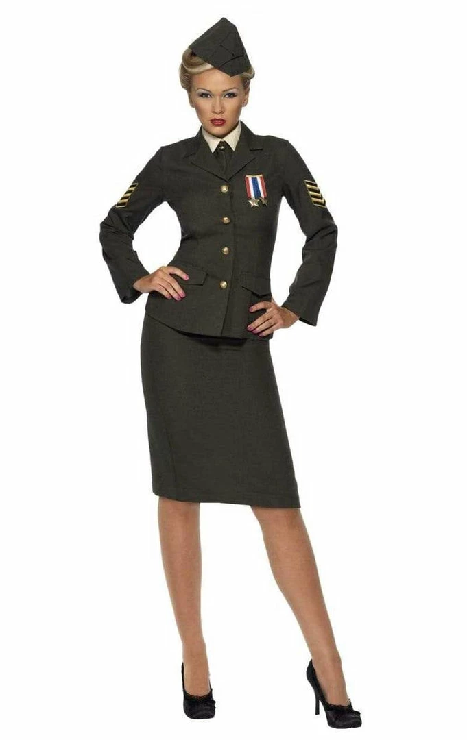 Smiffys Womens Wartime Military Officer Costume 1 Smiffys Womens Wartime Military Officer Costume