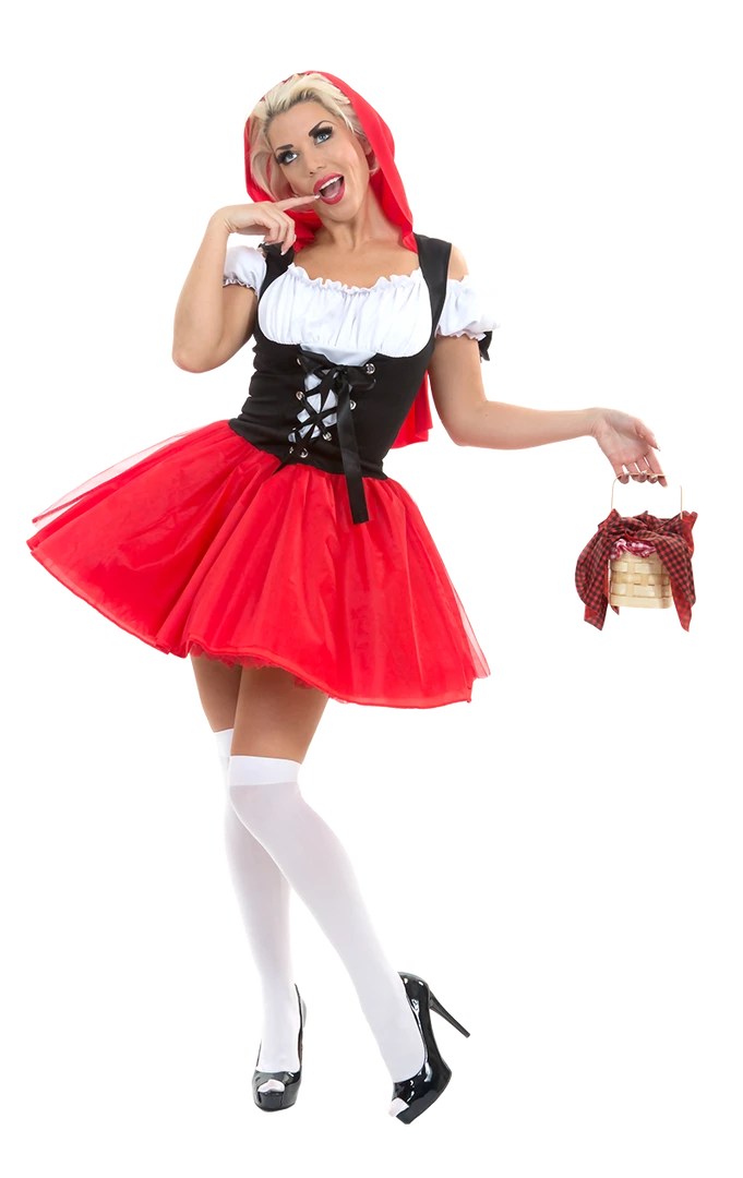 Leg Avenue Womens Racy Red Riding Hood Costume 1 Leg Avenue Womens Racy Red Riding Hood Costume