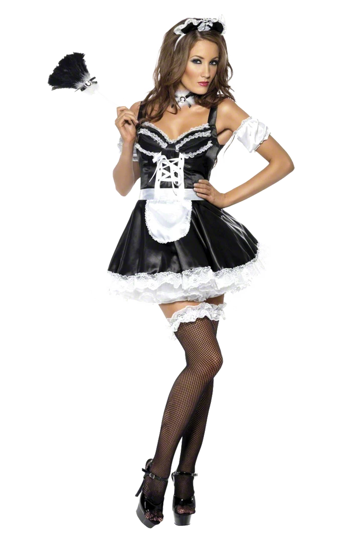 Smiffys Womens Flirty French Maid Costume 1 Smiffys Womens Flirty French Maid Costume