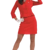 Fun Shack Womens Red Cabin Crew Costume