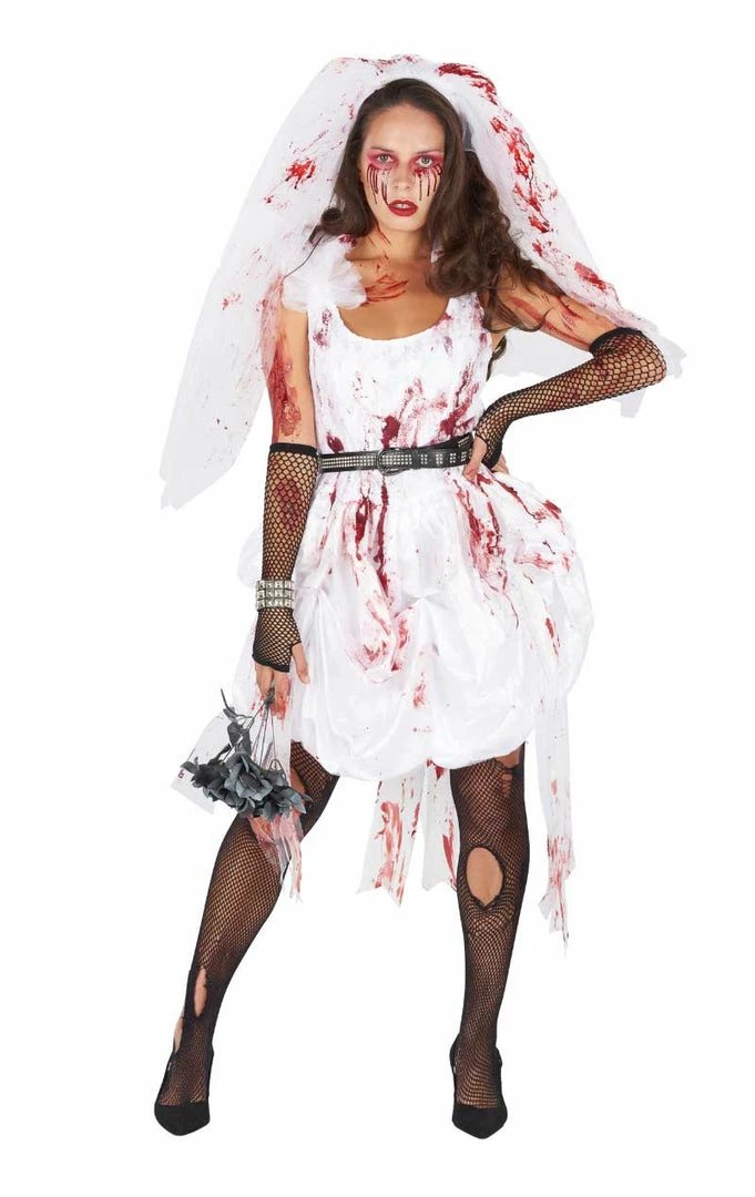 Generic Wedding Womens Bloody Bride Halloween Costume 1 Generic Wedding Womens Bloody Bride Halloween Costume