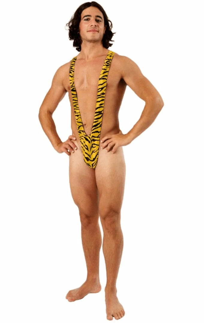 Orion Costumes Adult Tiger Print Borat Mankini 1 Orion Costumes Adult Tiger Print Borat Mankini