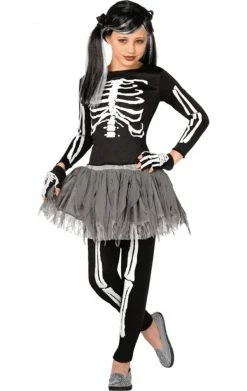 Palmer Halloween Kids White Skeleton Costume