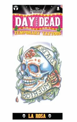 Tinsley Transfers La Rosa Sugar Skull Tattoo FX