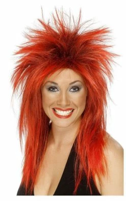 Smiffys Red Punk Wig