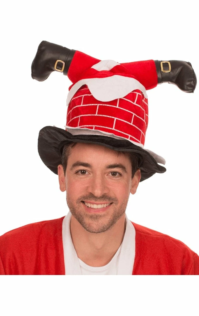 Smiffys Christmas Santa Stuck In Chimney Hat 1 Smiffys Christmas Santa Stuck In Chimney Hat