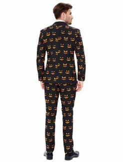 OppoSuits Mens Black-O-Jack Pumpkin Opposuit Suit